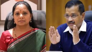 K Kavita And Arvind Kejriwal